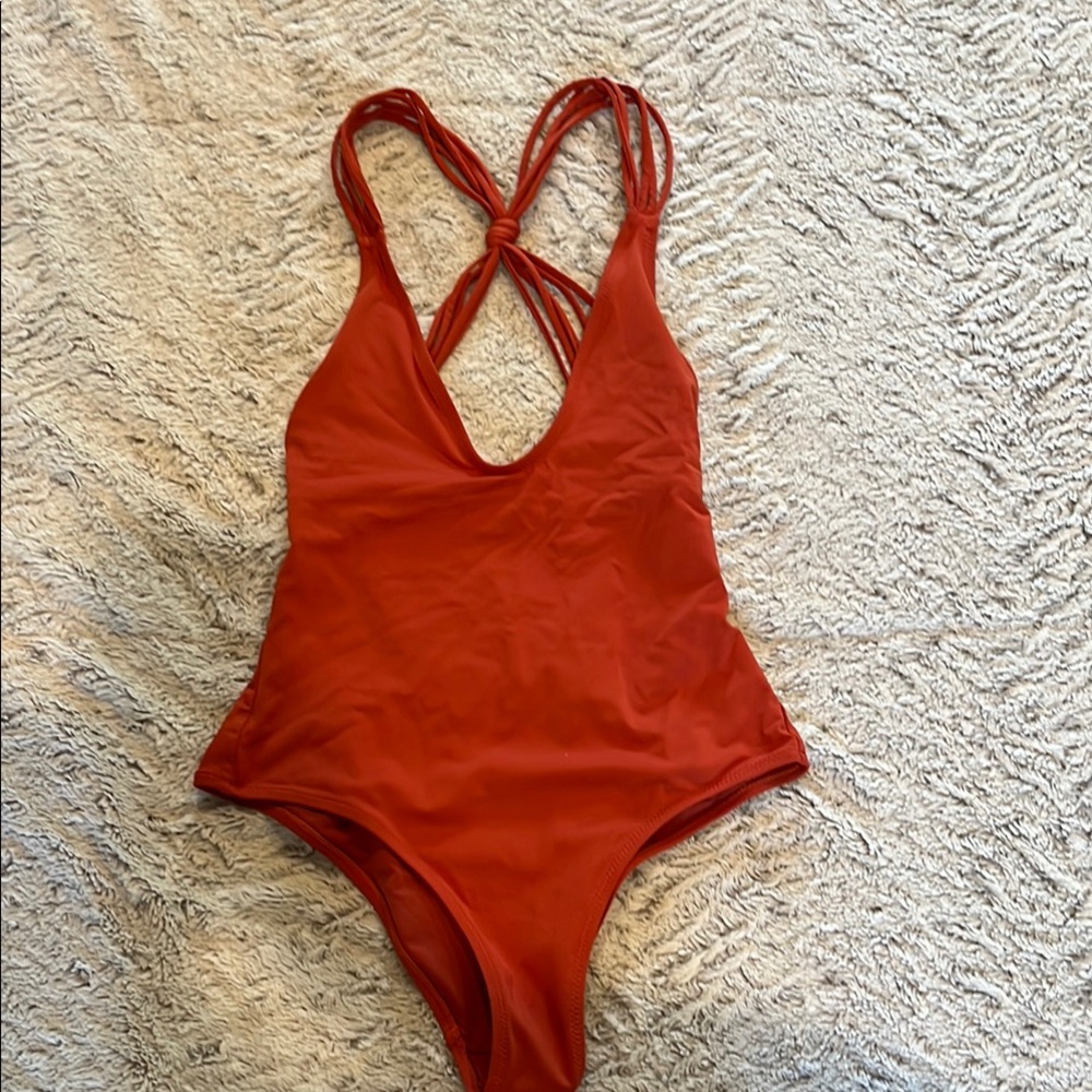 Zara Red One Piece Swimsuit